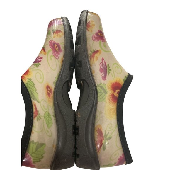 Sloggers Womens Size 8 Floral Waterproof Garden Clogs Made In USA - Picture 6 of 8